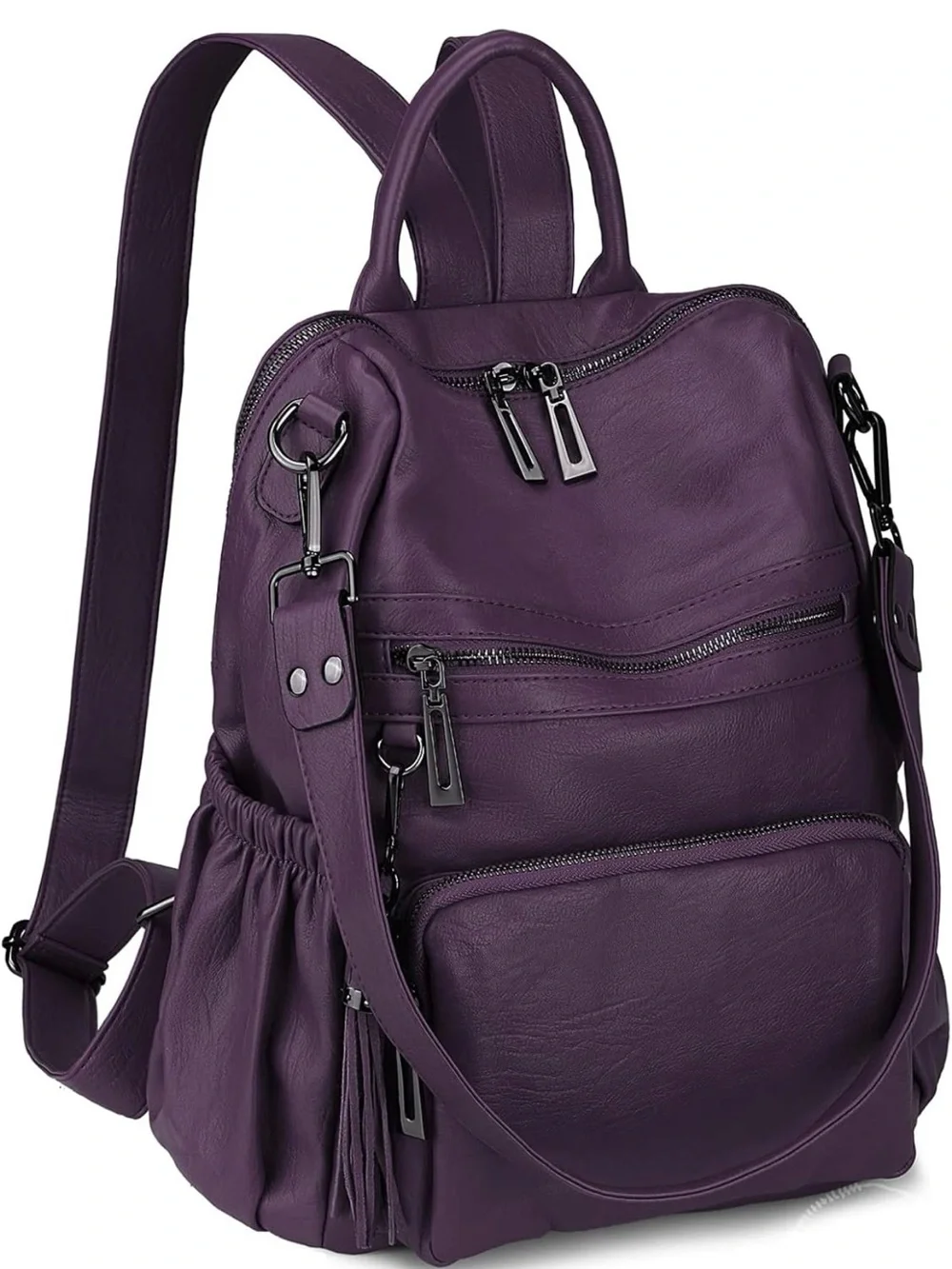 Uromee Purple Vegan Leather Backpack